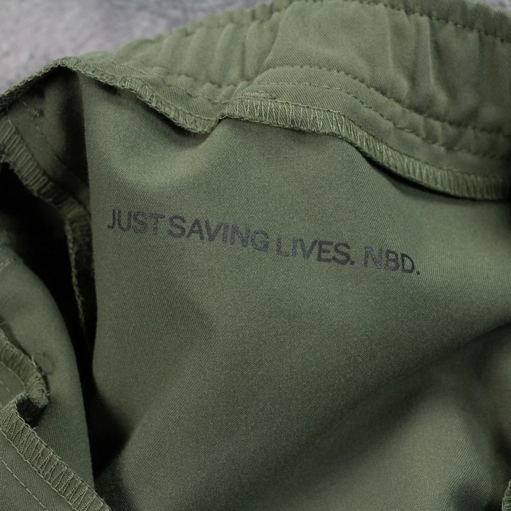 FIGS Technical Collection Mens S Olive Green Jogger Scrub‎ Pants